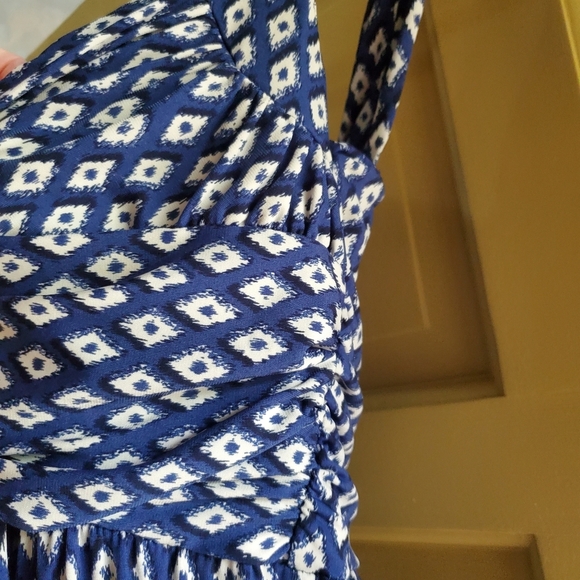 Max Studio Navy/White Maxi Dress Size S - Picture 4 of 6